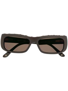 Chanel Pre-Owned солнцезащитные очки в прямоугольной оправе с цепочкой