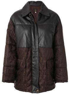 Fendi Pre-Owned пальто с узором Zucca