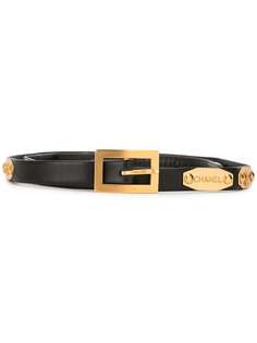 Chanel Pre-Owned ремень с металлическим логотипом