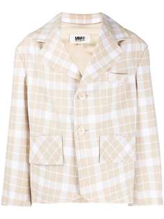 MM6 Maison Margiela клетчатый пиджак оверсайз