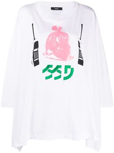 Diesel футболка оверсайз с графичным принтом