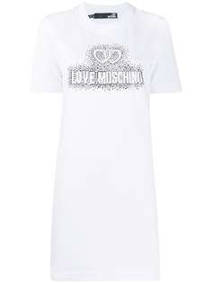 Love Moschino платье-футболка с логотипом