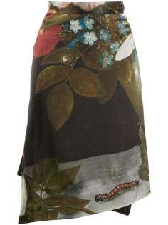 Vivienne Westwood юбка миди асимметричного кроя с цветочным принтом
