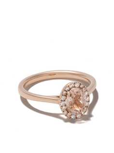 Astley Clarke золотое кольцо Halo с морганитом и бриллиантами