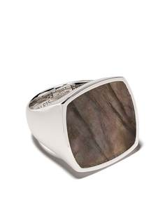 Tom Wood кольцо-печатка Cushion с лабрадоритом