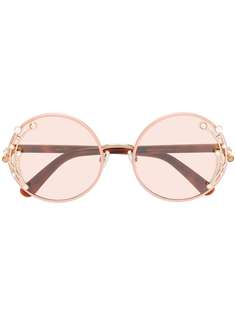 Jimmy Choo Eyewear солнцезащитные очки в круглой оправе с декором