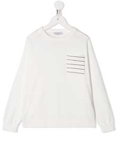 Brunello Cucinelli Kids джемпер с нагрудным карманом