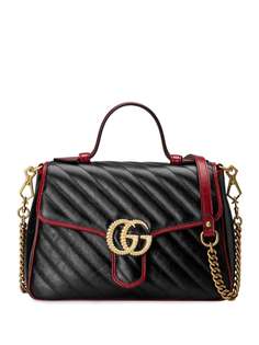 Gucci мини-сумка GG Marmont с верхней ручкой