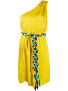 Giada Benincasa платье на одно плечо с поясом и кисточками