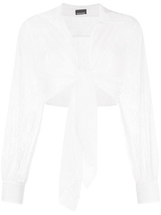 Ermanno Ermanno кружевная рубашка с завязками