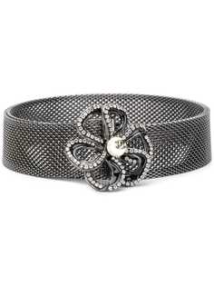 Chanel Pre-Owned ремень Camelia 2005-го года с кристаллами