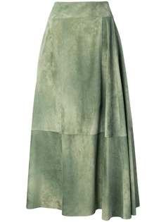 Bottega Veneta юбка миди со вставками