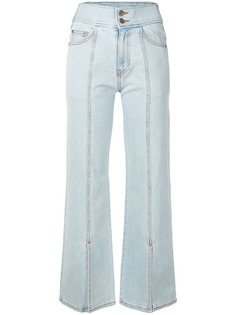 SJYP расклешенные джинсы с разрезами