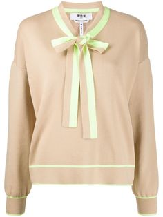 MSGM джемпер с завязками на воротнике