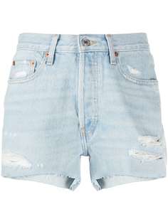 RE/DONE джинсовые шорты с эффектом потертости