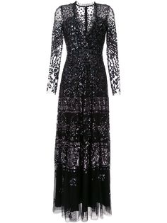 Needle & Thread декорированное платье с длинными рукавами