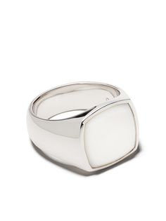Tom Wood кольцо-печатка Cushion с агатом