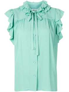 MSGM топ без рукавов с оборками