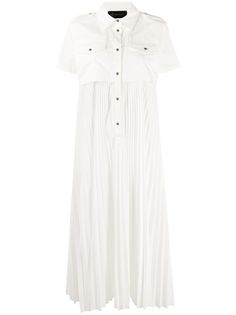 Mr & Mrs Italy плиссированное платье-рубашка с короткими рукавами