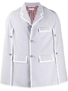 Thom Browne кейп из сирсакера