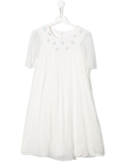 Chloé Kids декорированное платье с камнями