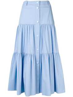 RED Valentino эластичная поплиновая юбка
