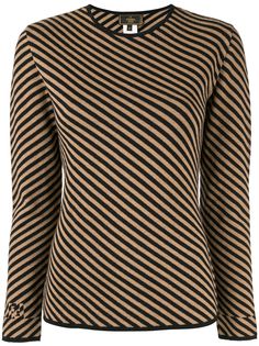 Fendi Pre-Owned джемпер в диагональную полоску