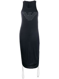 Emporio Armani облегающее платье с логотипом