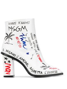 MSGM ботильоны с принтом граффити