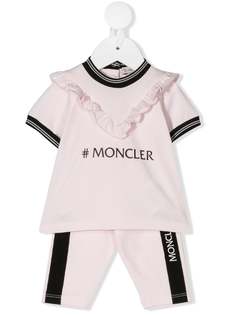 Moncler Enfant спортивный костюм с оборками и логотипом