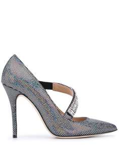 Alessandra Rich туфли-лодочки на высоком каблуке с кристаллами