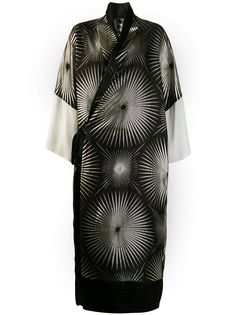 Haider Ackermann платье-кимоно с эффектом металлик
