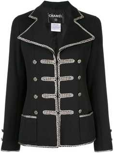 Chanel Pre-Owned куртка в стиле милитари с длинными рукавами