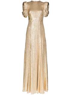 The Vampires Wife платье из ткани ламе с узором шеврон