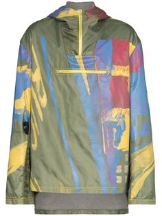 Bethany Williams куртка с капюшоном из переработанных материалов с принтом