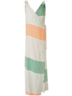 Osklen полосатое платье макси с контрастными вставками