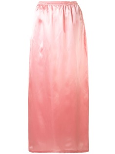MM6 Maison Margiela атласная юбка миди