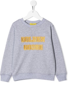 Golden Goose Kids толстовка с вышитым логотипом