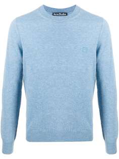 Acne Studios джемпер с круглым вырезом и нашивкой Face