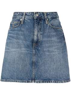 CK Calvin Klein джинсовая юбка с завышенной талией