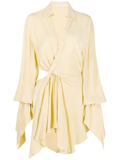 Ssheena рубашка асимметричного кроя с драпировкой