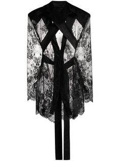 UNRAVEL PROJECT прозрачная кружевная блузка с завязками