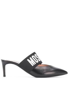 Moschino мюли с ремешком и логотипом