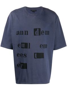 Ann Demeulemeester футболка оверсайз с логотипом