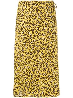 Seventy юбка с леопардовым принтом и завязками сбоку