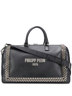 Philipp Plein дорожная сумка с логотипом и заклепками