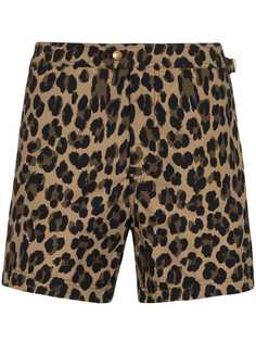 Tom Ford плавки-шорты с леопардовым принтом