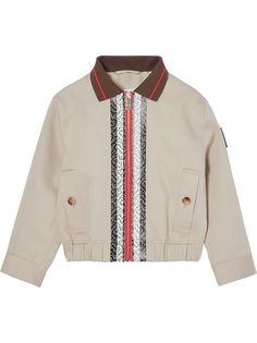 Burberry Kids куртка Harrington с монограммой