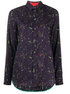 Paul Smith рубашка с длинными рукавами с цветочным принтом
