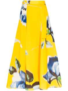 Carolina Herrera юбка миди с цветочным принтом